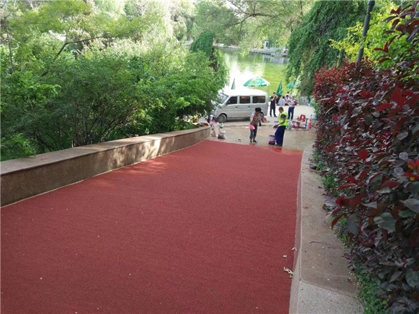 伊犁彩色路面施工